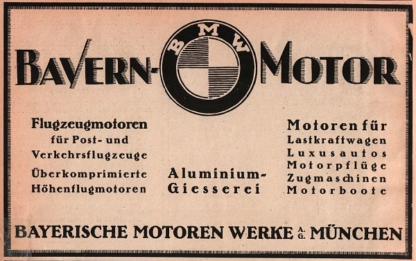 1918 BMW -plakat.